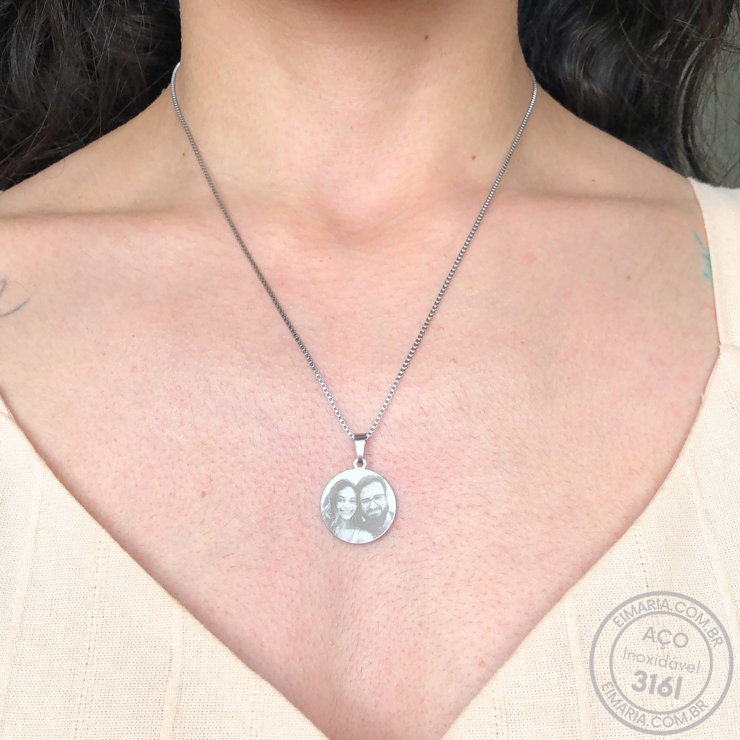 8 - Colar personalizado Aço inox